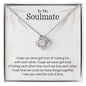 To My Soulmate | I Love You Until The End Of Time - Love Knot Necklace