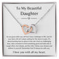 To My Beautiful Daughter | Interlocking Hearts Necklace