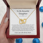 To My Beautiful Daughter | Interlocking Hearts Necklace