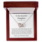 To My Beautiful Daughter | Interlocking Hearts Necklace