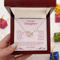 To My Lovely Daughter | Always Keep Me In Your Heart - Interlocking Hearts necklace