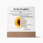 To My Daughter | Acrylic Plaque with Wooden or LED Base