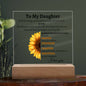 To My Daughter | Acrylic Plaque with Wooden or LED Base