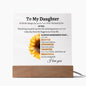 To My Daughter | Acrylic Plaque with Wooden or LED Base