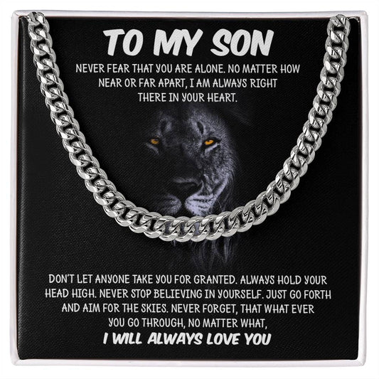 To My Son | I Will Always Love You - Cuban Link Chain