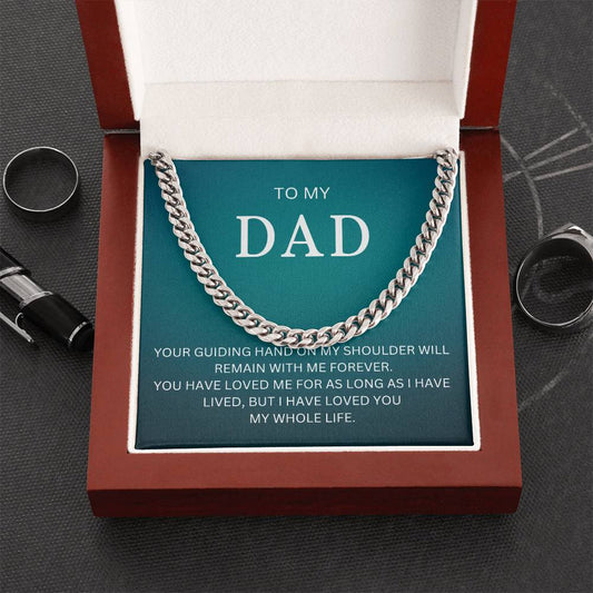 To My Dad | I Love You - Cuban Link Chain