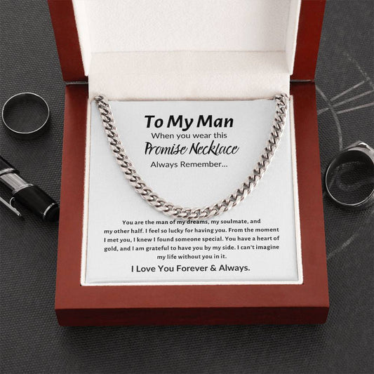 To My Man | Promise Necklace Cuban Link